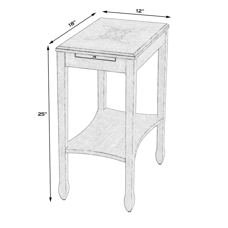 Pemberly Row Set of 2 Transitional Side Tables In Olive Ash Burl