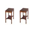 Pemberly Row Set of 2 Transitional Side Tables In Olive Ash Burl