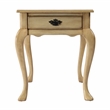Pemberly Row Set of 2 Contemporary 1-Drawer End Tables in Antique Beige