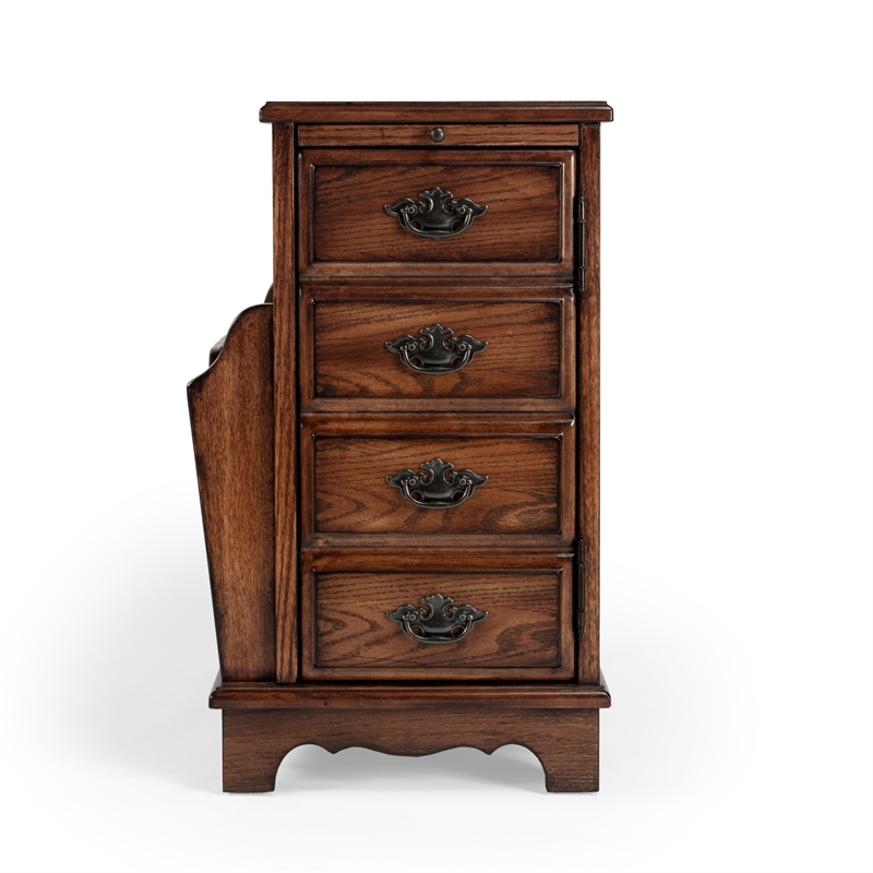Pemberly Row Set of 2 Contemporary Wooden Cherry Side Tables