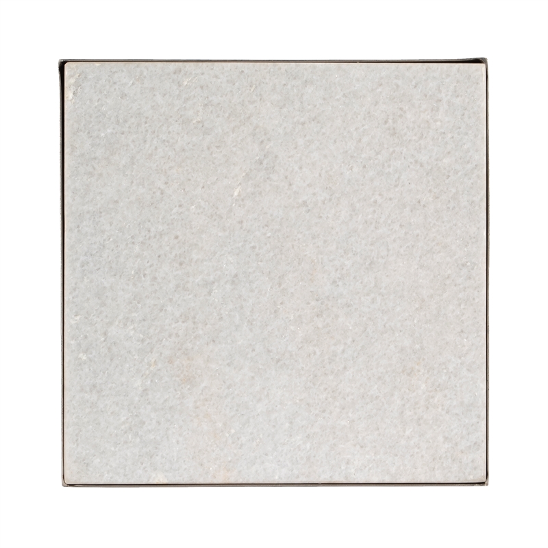 Pemberly Row Set of 2 Modern / Contemporary White Marble Side Tables