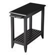 Pemberly Row Set of 2 Transitional Chairside Tables In Black Licorice