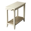 Pemberly Row Set of 2 Contemporary Chairside Tables In Cottage White