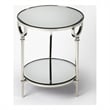 Pemberly Row Set of 2 Contemporary Metal And Mirror End Tables