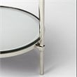 Pemberly Row Set of 2 Contemporary Metal And Mirror End Tables