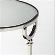 Pemberly Row Set of 2 Contemporary Metal And Mirror End Tables