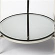 Pemberly Row Set of 2 Contemporary Metal And Mirror End Tables