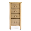 Pemberly Row Set of 2 Contemporary 4-Drawer Wood Side Tables In Beige