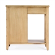 Pemberly Row Set of 2 Contemporary 4-Drawer Wood Side Tables In Beige