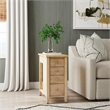 Pemberly Row Set of 2 Contemporary 4-Drawer Wood Side Tables In Beige