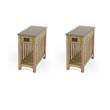 Pemberly Row Set of 2 Shaker One-Drawer Side Tables in Antique Beige