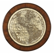 Pemberly Row Set of 2 Contemporary Round Fossil Stone Map Accent Tables