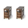 Pemberly Row Set of 2 Antique Cherry Chairside Tables In Brown