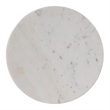 Pemberly Row Set of 2 Marble and Wood Side Tables in White/Light Beige