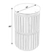 Pemberly Row Set of 2 Marble and Wood Side Tables in White/Light Beige
