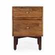Pemberly Row Set of 2 Contemporary End Tables In Light Brown