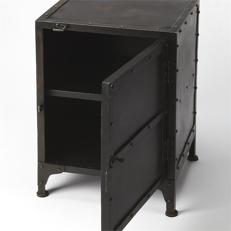 Pemberly Row Set of 2 Industrial Chic Owen Side Chest In Industrial