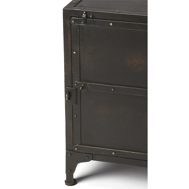 Pemberly Row Set of 2 Industrial Chic Owen Side Chest In Industrial