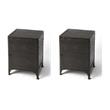 Pemberly Row Set of 2 Industrial Chic Owen Side Chest In Industrial