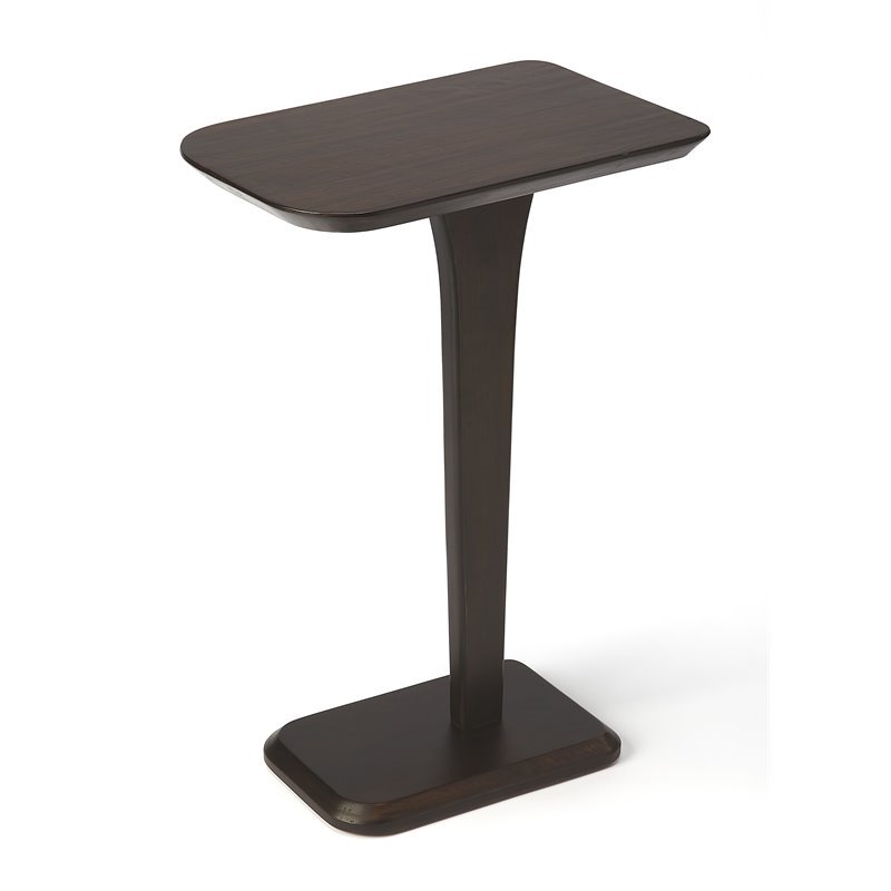 Pemberly Row Set of 2 Contemporary Pedestal Tables In Cocoa Brown