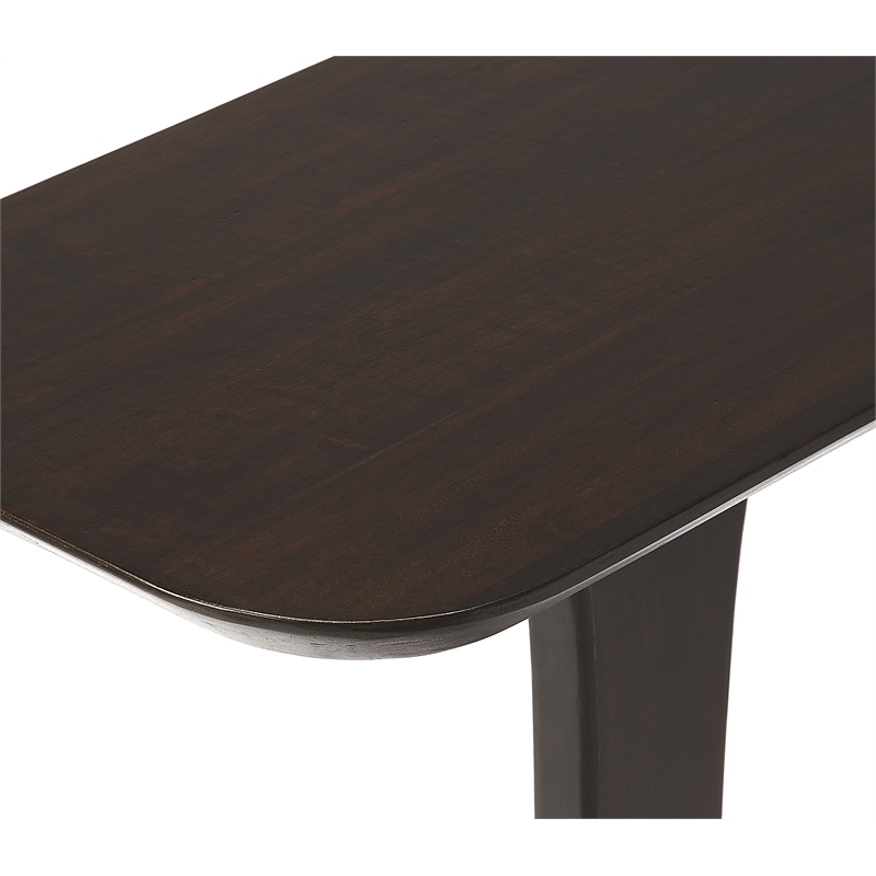 Pemberly Row Set of 2 Contemporary Pedestal Tables In Cocoa Brown