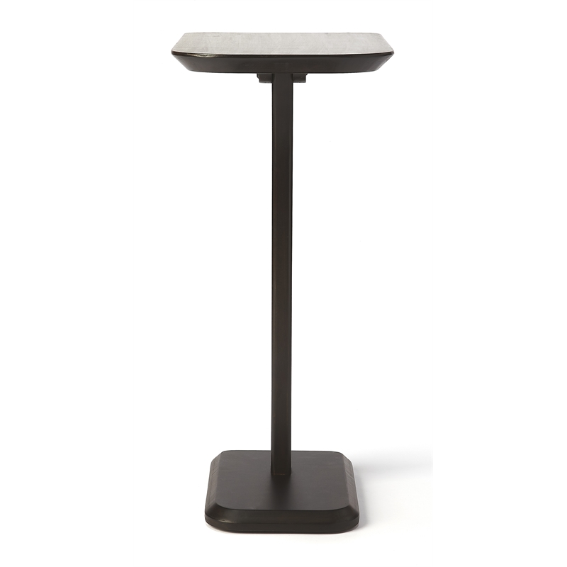 Pemberly Row Set of 2 Contemporary Pedestal Tables In Cocoa Brown