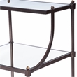 Pemberly Row Set of 2 Tiered Mirrored Side Tables In Light Bronze