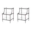 Pemberly Row Set of 2 Tiered Mirrored Side Tables In Light Bronze