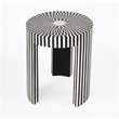 Pemberly Row Set of 2 Transitional Bone Inlay Side Tables In Black And White