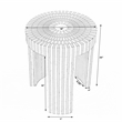 Pemberly Row Set of 2 Transitional Bone Inlay Side Tables In Black And White