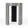 Pemberly Row Set of 2 Transitional Bone Inlay Side Tables In Black And White
