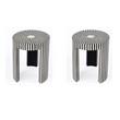 Pemberly Row Set of 2 Transitional Bone Inlay Side Tables In Black And White