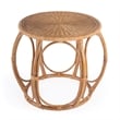Pemberly Row Set of 2 Woven Rattan Round End Tables in Natural