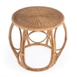 Pemberly Row Set of 2 Woven Rattan Round End Tables in Natural