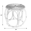 Pemberly Row Set of 2 Woven Rattan Round End Tables in Natural