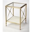 Pemberly Row Set of 2 Modern / Contemporary End Tables In Gold