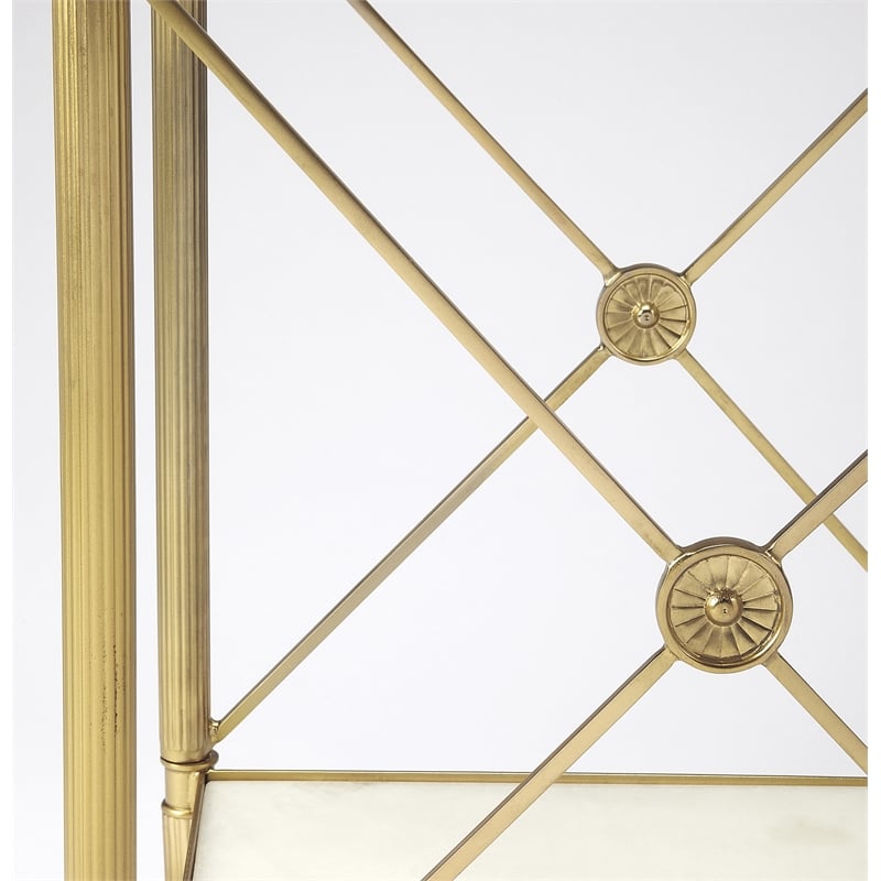 Pemberly Row Set of 2 Modern / Contemporary End Tables In Gold