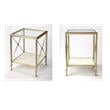 Pemberly Row Set of 2 Modern / Contemporary End Tables In Gold
