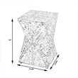 Pemberly Row Set of 2 Contemporary White And Blue Bone Inlay End Tables
