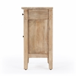 Pemberly Row Set of 2 Contemporary Solid Wood End Tables in Natural