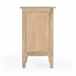 Pemberly Row Set of 2 Contemporary Solid Wood End Tables in Natural