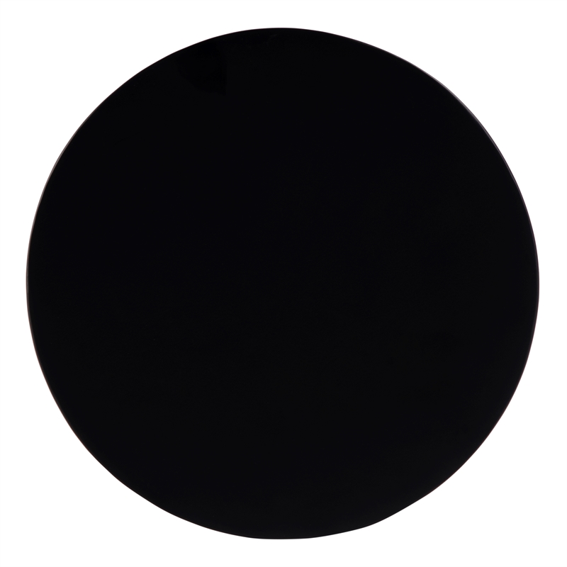 Pemberly Row Set of 2 Round Wood and Iron Side Tables in Black