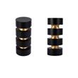 Pemberly Row Set of 2 Round Wood and Iron Side Tables in Black