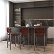 Pemberly Row Set of 2 Iron And Leather 24.5