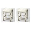 Pemberly Row Set of 2 Modern / Contemporary Mirrored Counter Stools