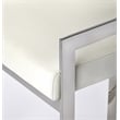 Pemberly Row Set of 2 Faux Leather Counter Stools In Silver And White