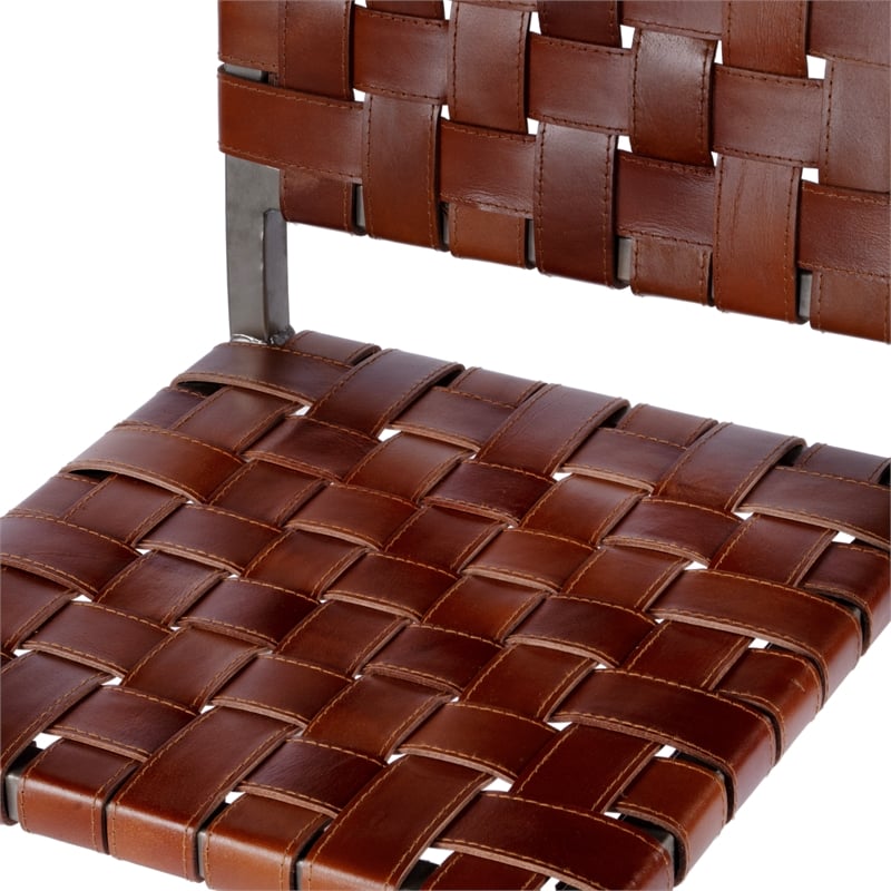 Pemberly Row Set of 3 Iron And Leather 24.5