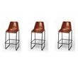 Pemberly Row Set of 3 Modern / Contemporary Leather Bar Stools