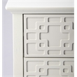 Pemberly Row Set of 2 Contemporary Glossy 3-Drawer Accent Chest In White