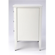 Pemberly Row Set of 2 Contemporary Glossy 3-Drawer Accent Chest In White